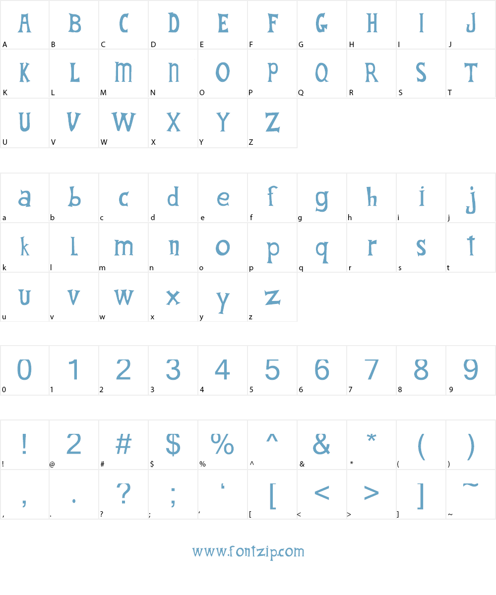 Fantique Four Font Character